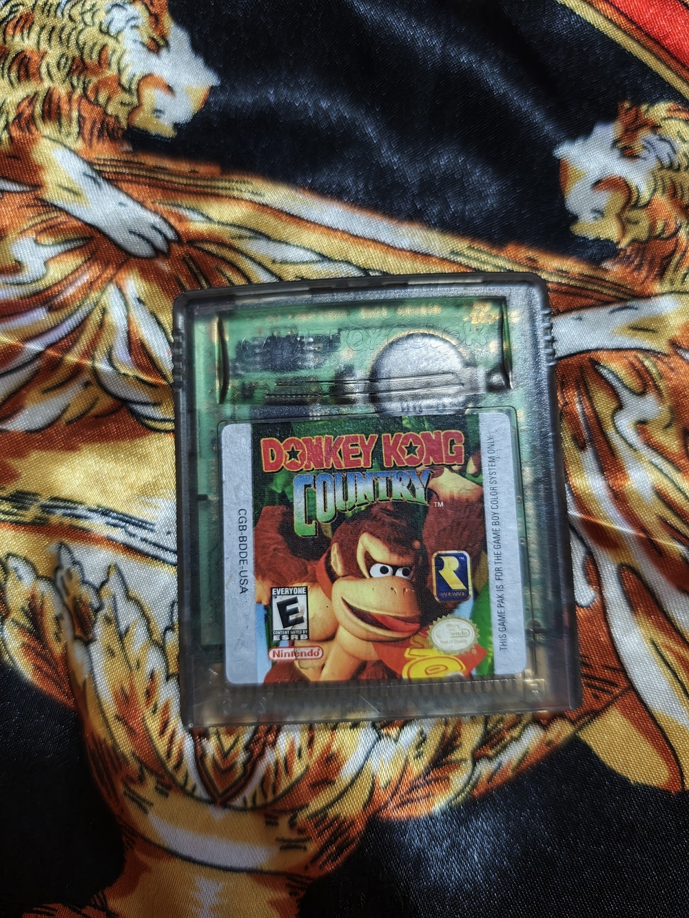 Nintendo Donkey Kong Country Clear Green Cartridge